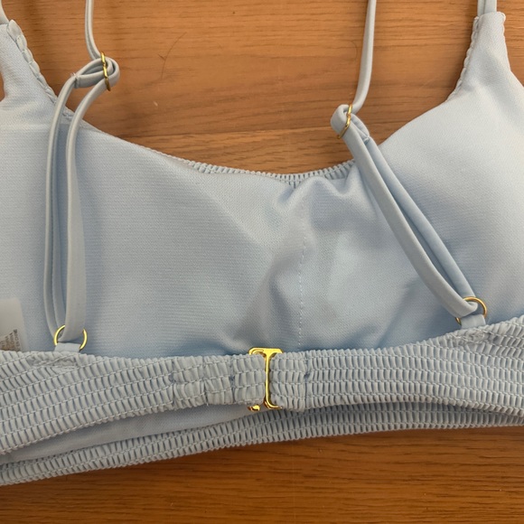 Cyn & Luca Soft Blue Textured Swim Top NWT - Picture 4 of 9